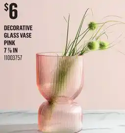 Canac Decorative Glass Vase Pink offer