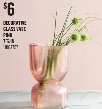 Canac Decorative Glass Vase Pink offer