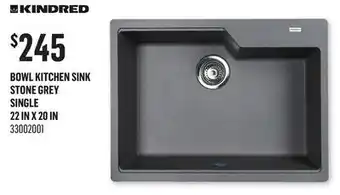 Canac Bowl Kitchen Sink Stone Grey offer