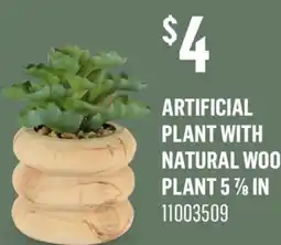 Canac Artificial Plant with Natural Wood Plant offer