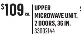 Canac upper microwave unit, 2 doors, 36 in offer
