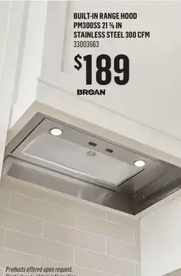 Canac Built-in Range Hood offer