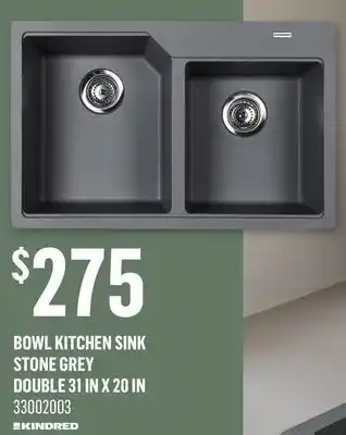 Canac Bowl Kitchen Sink Stone Grey offer