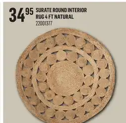 Canac Surate Round Interior Rug 4 ft. Natural offer