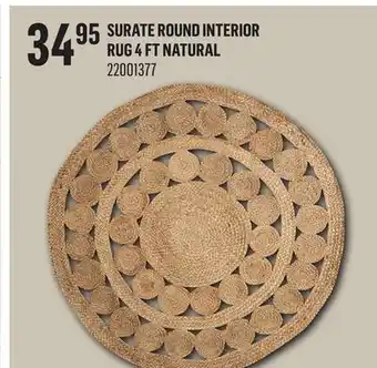 Canac Surate Round Interior Rug 4 ft. Natural offer