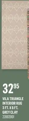 Canac Vila Triangle Interior Rug 3 ft. x 6 ft. Grey Clay offer