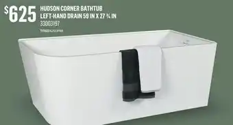Canac Hudson Corner Bathtub 59 in x 27 3/4 in offer