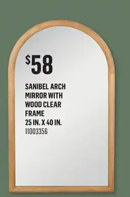 Canac Sanibel Arch Mirror with Wood Clear Frame 25 in. x 40 in offer