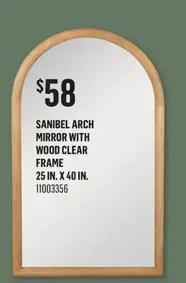 Canac Sanibel Arch Mirror with Wood Clear Frame 25 in. x 40 in offer