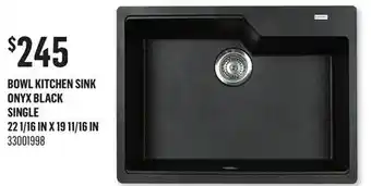 Canac Bowl Kitchen Sink Onyx black offer