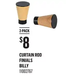 Canac Curtain Rod Finials offer