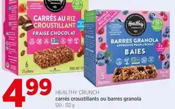 Avril Carrés croustillants ou barres granola offer