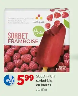 Avril Sorbet bio en barres offer