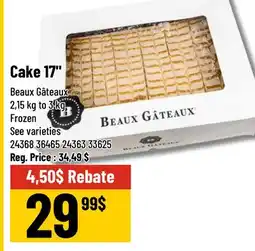 Mayrand Cake 17 2,15 kg to 3 kg Beaux Gâteaux Canada offer
