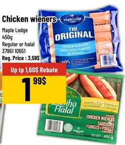 Mayrand Chicken wieners Maple Lodge 450 g Canada offer