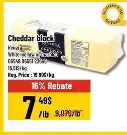 Mayrand Cheddar Block 2 kg Riviera Quebec offer