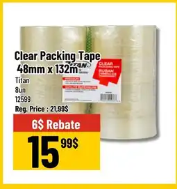 Mayrand 48 mm x 132 m Clear Packing Tape Titan Quebec offer