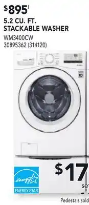 RONA LG STACKABLE WASHER offer