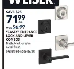 RONA WEISERCASEY ENTRANCE LOCK AND LEVER COMBOS offer