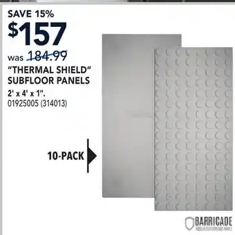 RONA THERMAL SHIELD SUBFLOOR PANELS offer