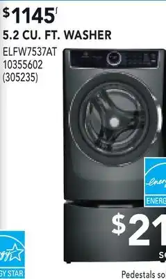 RONA ELECTROLUX 5.2 CU. FT. WASHER offer