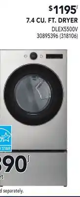 RONA LG 7.4 CU. FT. DRYER offer