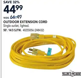 RONA YELLOW JACKET OUTDOOR EXTENSION CORD offer