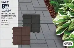 RONA 16 x 16. INTERLOCKING RUBBER PAVERS offer