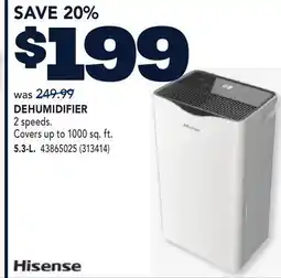 RONA HISENSE DEHUMIDIFIER offer