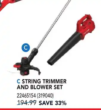 RONA CRAFTSMAN STRING TRIMMER AND BLOWER SET offer
