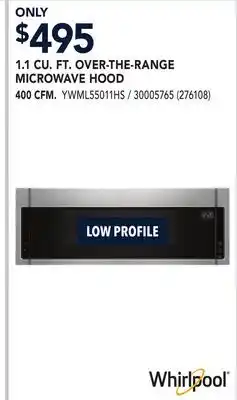 RONA 1.1 CU. FT. OVER-THE-RANGE MICROWAVE HOOD offer