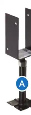 RONA Adjustable Deck Support, 10 x 3.5 x 4 offer