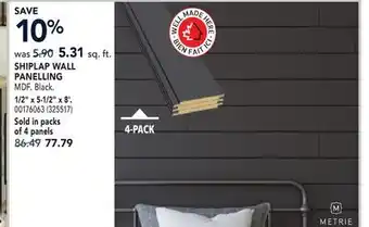 RONA SHIPLAP WALL PANELLING offer