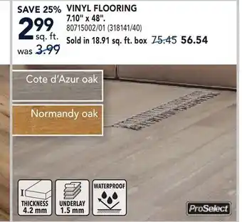 RONA SAVE 25% VINYL FLOORING offer