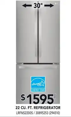 RONA 22 CU. FT. REFRIGERATOR offer