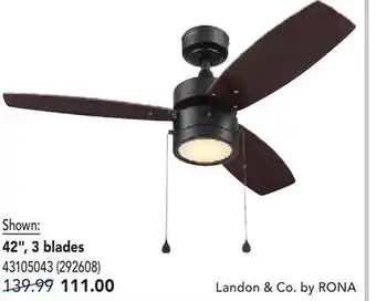 RONA LANDON & CO. ceiling fans offer