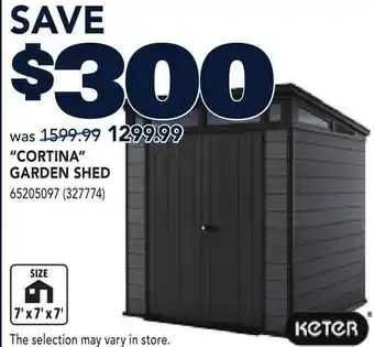 RONA CORTINA GARDEN SHED offer