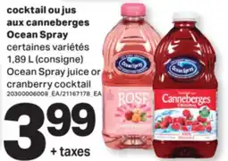 L'Intermarché COCKTAIL OU JUS AUX CANNEBERGES, 1,89 L offer