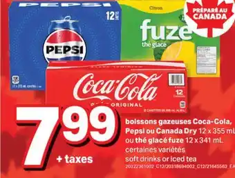 L'Intermarché BOISSONS GAZEUSES, 12 X 355 ML OU THÉ GLACÉ, 12 X 341 ML offer