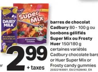 L'Intermarché BARRES DE CHOCOLAT, 80 - 100 G OU BONBONS GÉLIFIÉS, 150/180 G offer