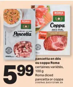 L'Intermarché PANCETTA EN DÉS OU COPPA , 100 G offer