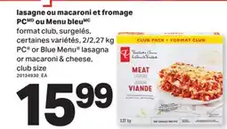 L'Intermarché LASAGNE OU MACARONI ET FROMAGE OU MENU BLEU, 2/2,27 KG offer