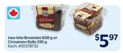 Walmart two-bite Brownies or Cinnamon Rolls offer