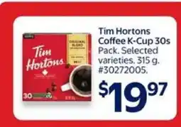 Walmart Tim Hortons Coffee K-Cup 30s Pack offer