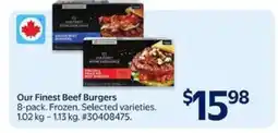 Walmart Our Finest Beef Burgers offer