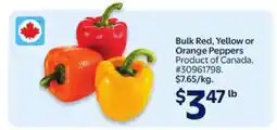 Walmart Bulk Red, Yellow or Orange Peppers offer