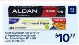 Walmart Alcan Aluminum Foil or Reynolds Compostable Parchment Paper offer
