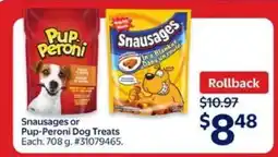 Walmart Snausages or Pup-Peroni Dog Treats offer