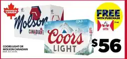 Real Canadian Liquorstore Coors Light or Molson Canadian offer