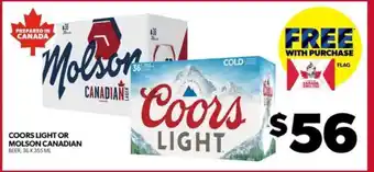 Real Canadian Liquorstore Coors Light or Molson Canadian offer